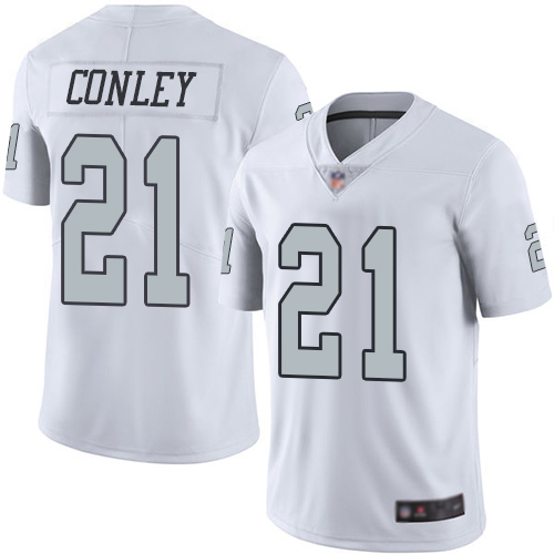 Men Oakland Raiders Limited White Gareon Conley Jersey NFL Football #21 Rush Vapor Untouchable Jersey->oakland raiders->NFL Jersey